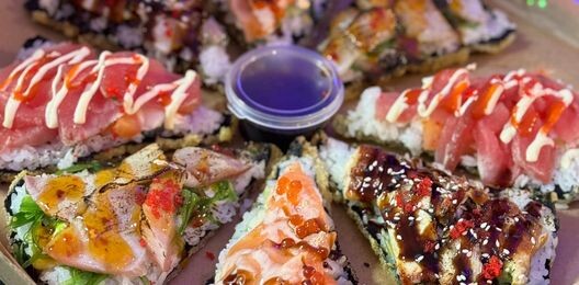 Суши-пицца 4 рыбы