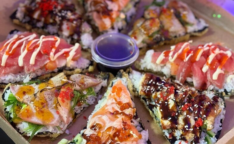 Суши-пицца 4 рыбы