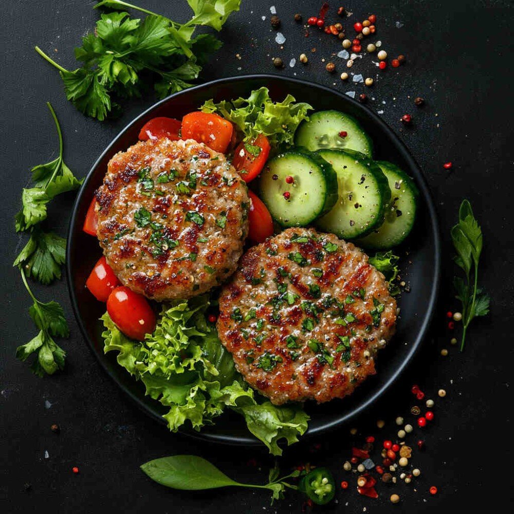 Ланч Двойной бифштекс с овощами