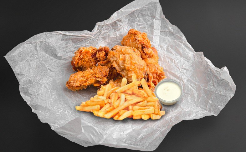 Куриные крылышки с гарниром L