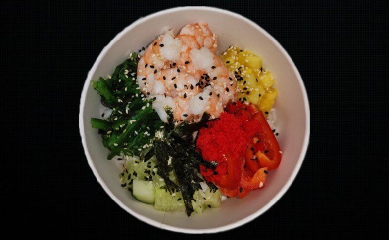 Поке «Апельсин-креветка»