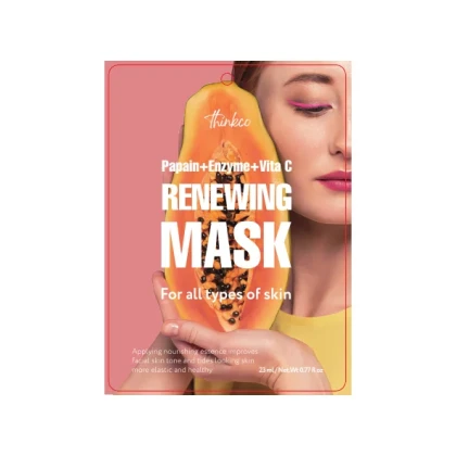 Тканевая маска для лица с экстрактом папайи, энзимом и витамином С Papain + Enzyme + Vita C Renewing Mask, 23 мл