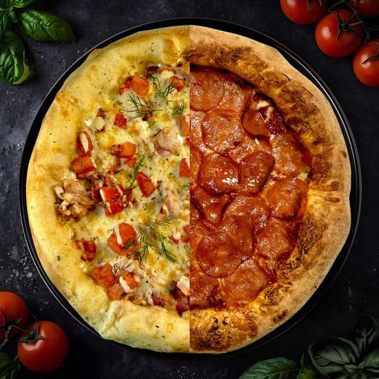 Пицца из половинок