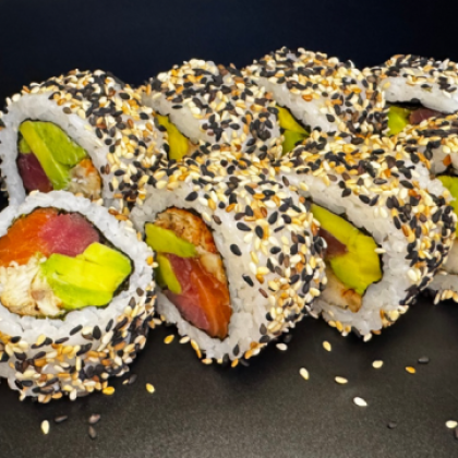 Ролл три рыбы