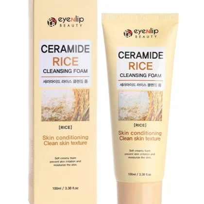 Пенка для умывания с керамидами и экстрактом риса EYENLIP Ceramide Rice Cleansing Foam, 100 мл