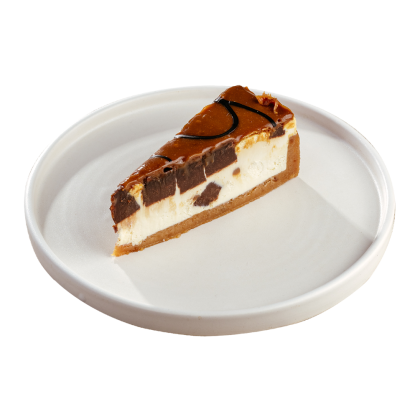 Чизкейк брауни-карамель