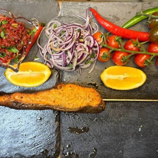 Семга на мангале