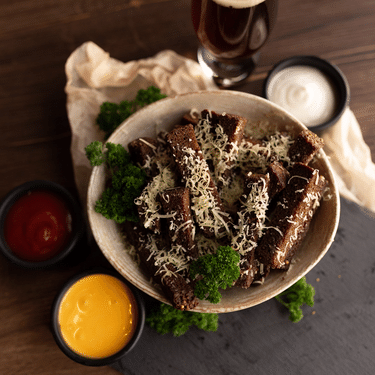 Бородинские гренки с пармезаном