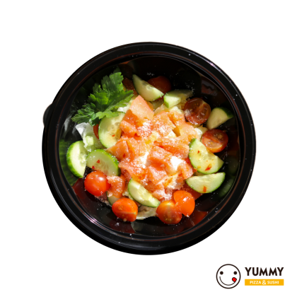 Салат Цезарь с лососем