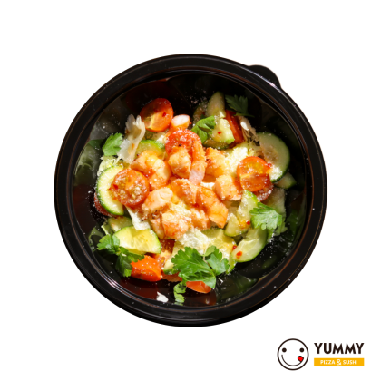 Салат Цезарь с королевскими креветками