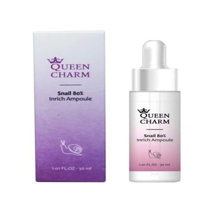 Ампульная сыворотка для лица QUEEN CHARM с муцином улитки 80% 30 мл