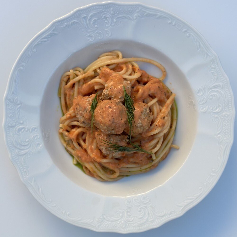 Паста с говядиной и овощами