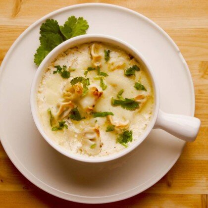 Мини-хинкали запеченные в соусе