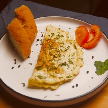Омлет с сыром и лавашом шоти
