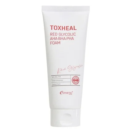 Esthetic House Toxheal Red Glycolic AHA, BHA, PHA Foam Пенка для лица с кислотами