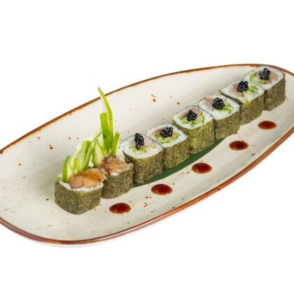 Маки с Гребешком и огурцом