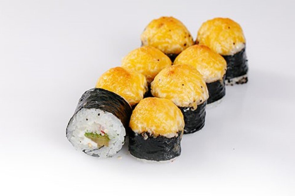 Маки (мини) с креветкой запечённые