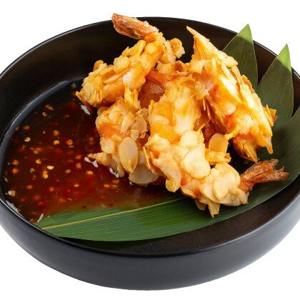 Креветка темпура в миндальной стружке