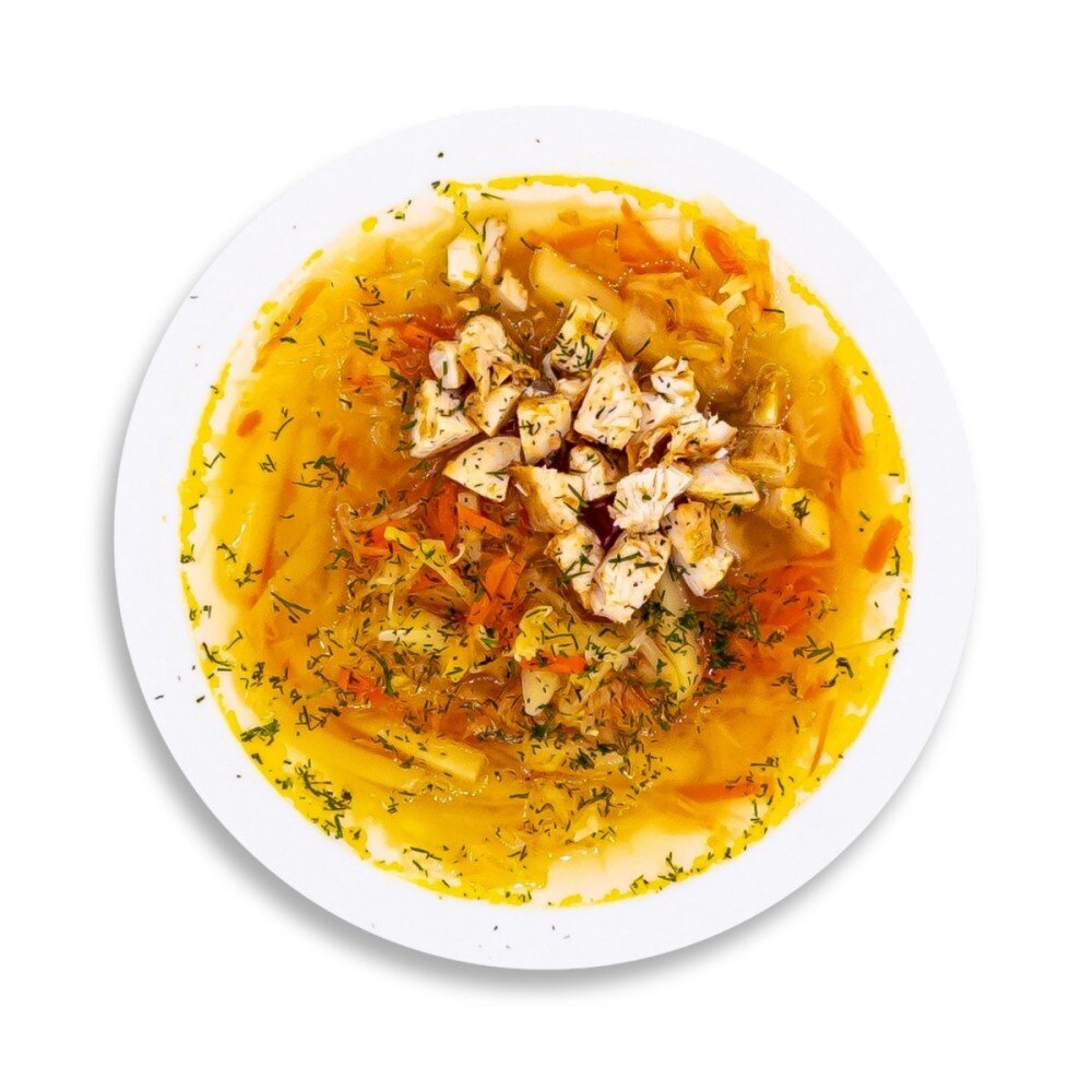 Щи из свежей капусты с курицей