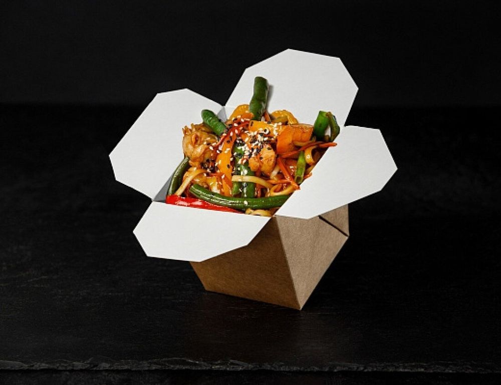 Удон с цыпленком терияки