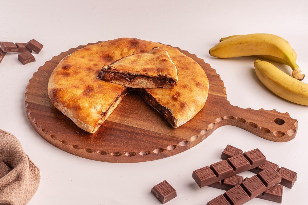 Пирог с бананом и шоколадом