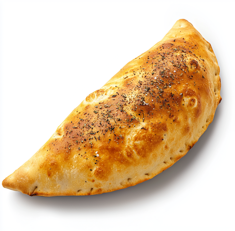 Бесплатная доставка пиццы за 30-60 минут.  Пицца "Кальцоне с ветчиной и сыром".