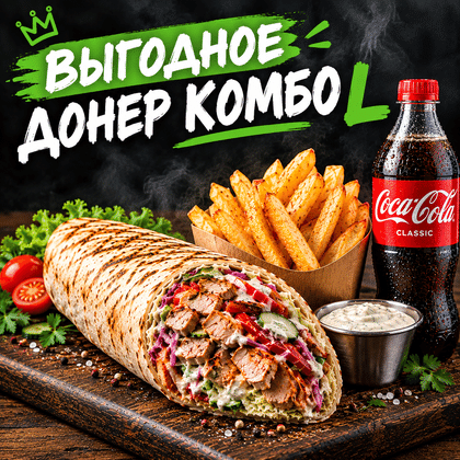 Выгодное Донер КОМБО L