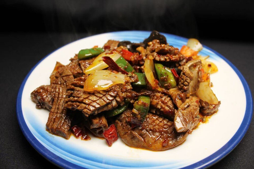 123 Острые жареные свиные почки