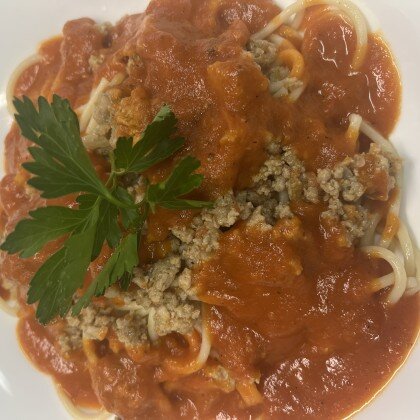 Спагетти по домашнему с соусом Баланьеза