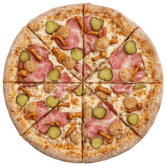 Пицца «Опята и бекон»