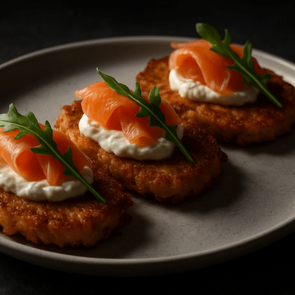 Драники с лососем