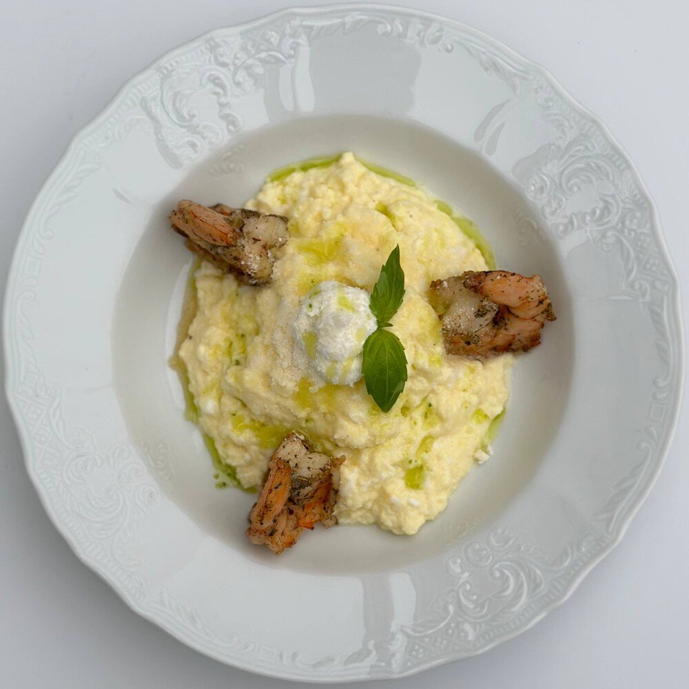 Скрэмбл с креветками