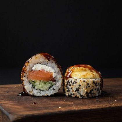 Урамаки лосось запеченный