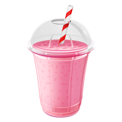 Молочный коктейль клубничный