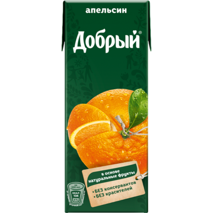 Уп. Нектар «Доб­рый» Апельсин 0,2л