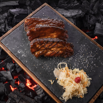 Свиные ребра барбекю