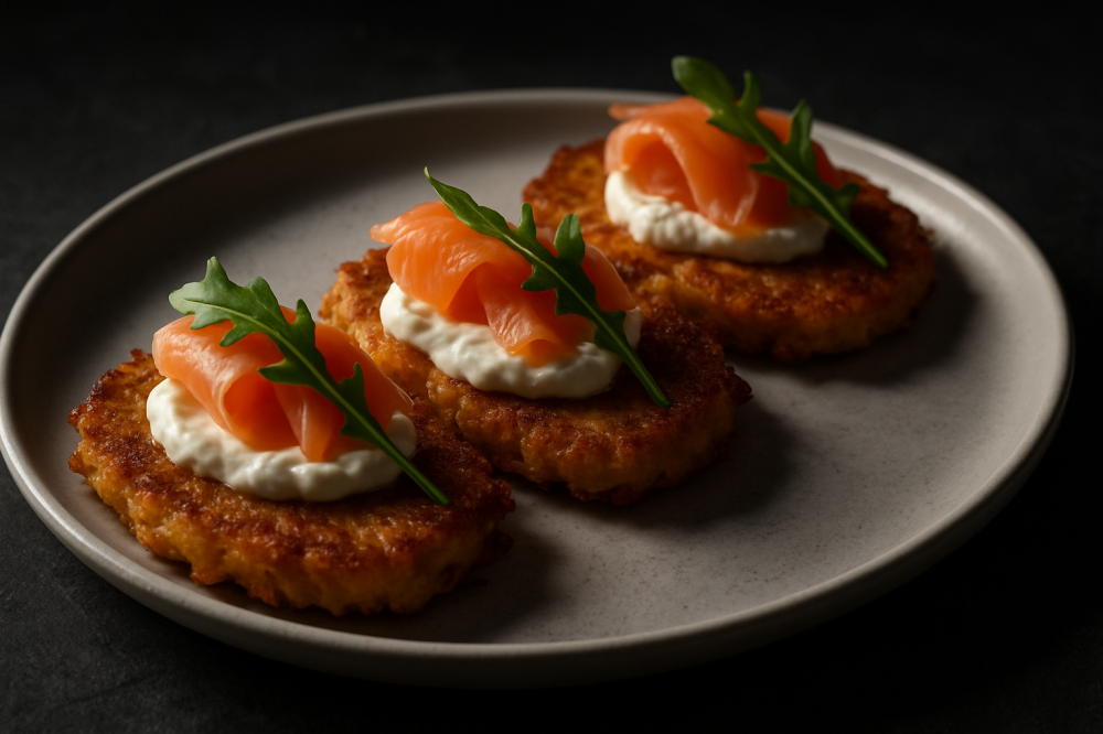 Драники с лососем