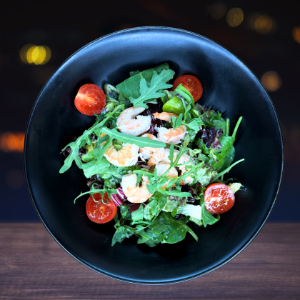 Салат с креветками и огурцом