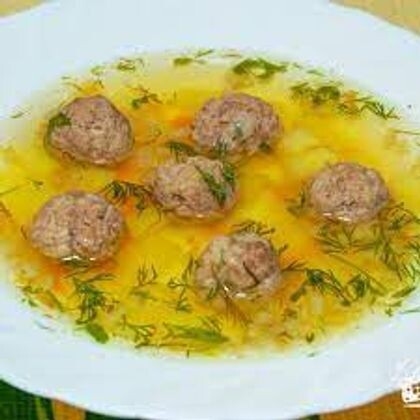 Суп картофельный с мясными фрикадельками