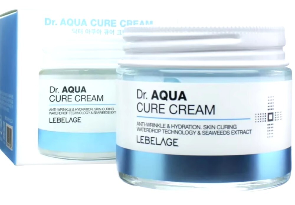 Крем для лица Lebelage для обезвоженной кожи, Dr. Aqua Cure Cream, с экстрактом водорослей, 70 мл
