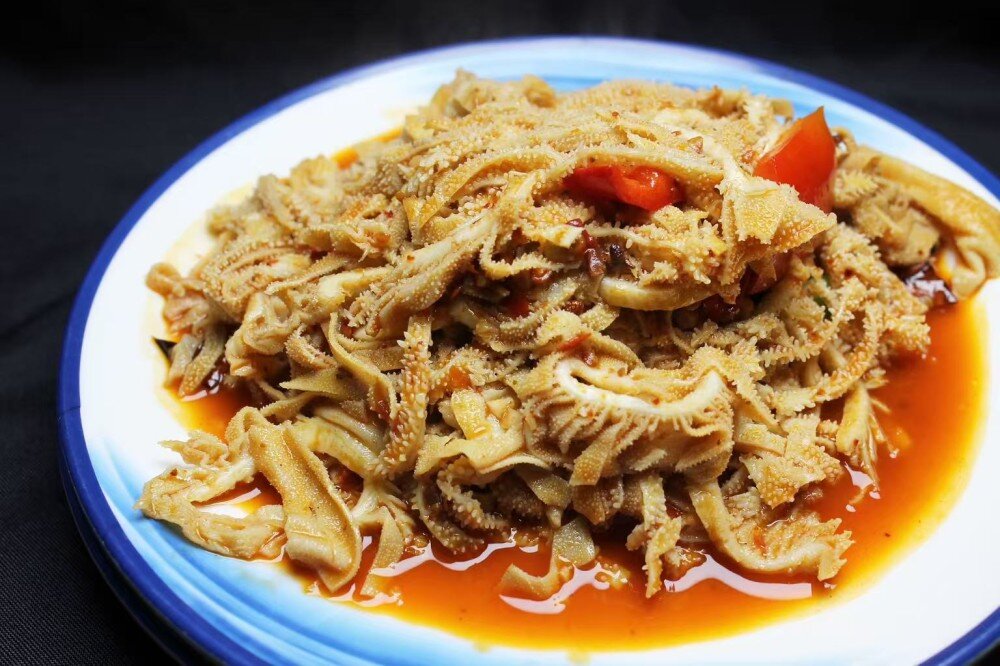 124 Кисло-острый говяжий желудок