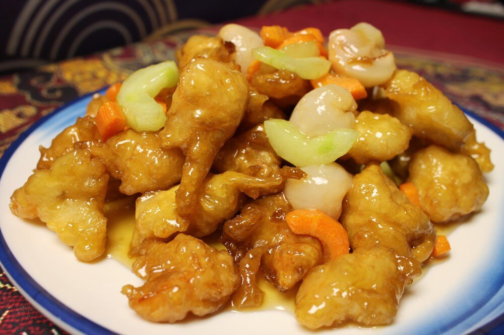 126 Креветки с личи