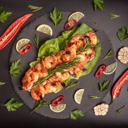 Креветки на углях