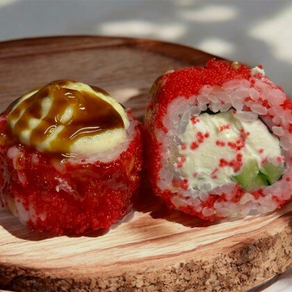 Калифорния с крабом запечённые