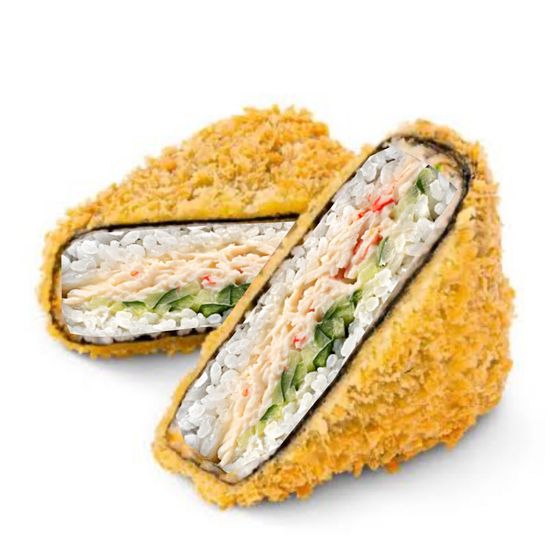 Онигири  жаренный с крабом, 1 шт.