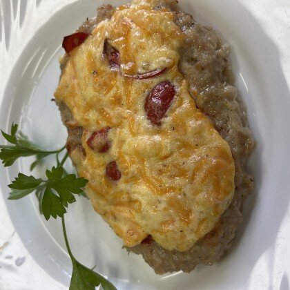 Лодочки из курицы с овощами   под сырной шапочкой