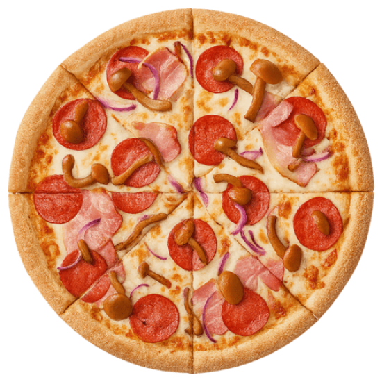 Пицца «Пепперони и опята»