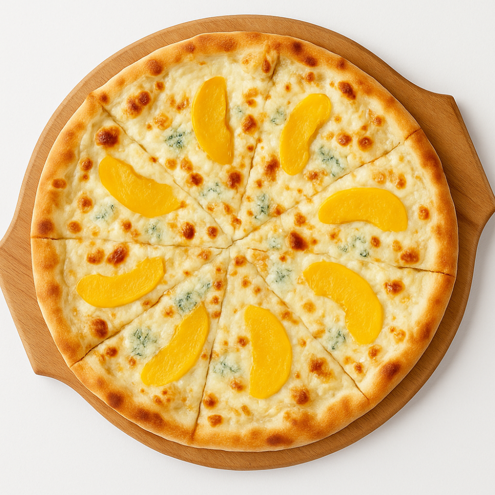 Персик под голубым сыром