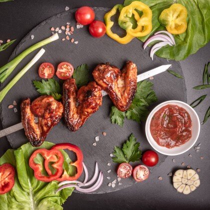 Шашлык из куриных крылышек