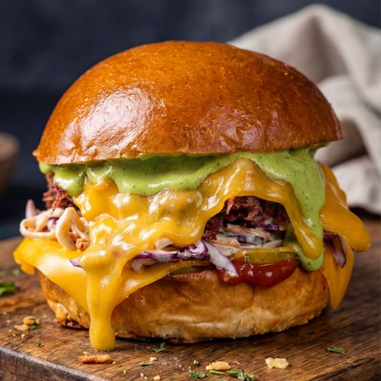 «Бургер с рваной говядиной»